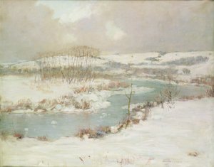 Ein Bach im Winter von August Vincent Tack