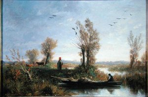 Die Ufer eines Kanals von Auguste Paul Charles Anastasi