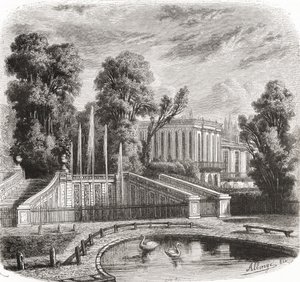 Le Petit Trianon in Versailles, Frankreich, 19. Jahrhundert von Auguste Allonge