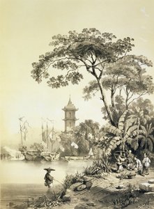 Eine Pagode am Macao-Canton-Kanal, Tafel 21 aus 