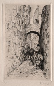 Zwerg in enger Straße von Auguste Brouet