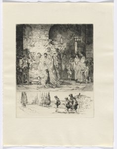 Frédéric Mistral: Mémoires et Recits von Frédéric Mistral: Geburt Christi / Figuren auf einer Straße (Einfügung nach S. 32) von Auguste Brouet