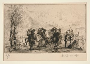 Belgische Maschinengewehrschützen von Auguste Brouet