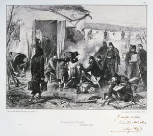 Französischer Vorposten bei Creteil, Belagerung von Paris, Deutsch-Französischer Krieg, Dezember 1870, 1872