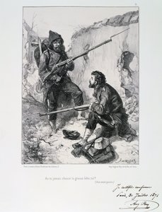 In den Schützengräben, Belagerung von Paris, Deutsch-Französischer Krieg, 1870-1871, 1871 von Auguste Bry