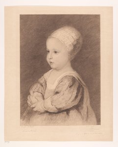 Porträt eines unbekannten Kindes von Auguste Danse (signed by artist)