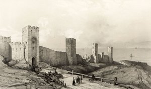Die Mauern von Wisby, Insel Gotland von Auguste Etienne Francois Mayer