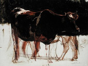 Studie von Rindern von Auguste Francois Bonheur