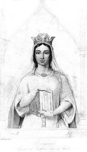 Berengaria von Navarra ca. 1164-1230, Königin Gemahlin von König Richard I. 1157-1199, 1844 von Auguste Hervieu