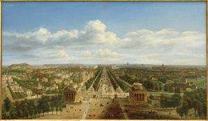 Blick auf Paris vom Triumphbogen von Auguste Jean Baptiste Antoine Cadolle