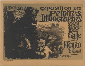 Plakat für die zweite Ausstellung der Lithographenmaler