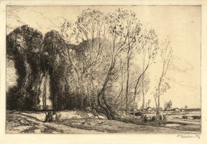 Landschaft mit zwei Figuren