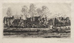 Amiens, die Ufer der Somme von Auguste Louis Lepère