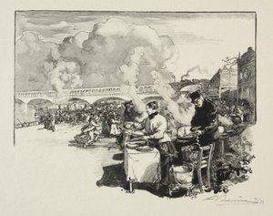 Anlegestelle der Boot-Omnibusse von Auguste Louis Lepère