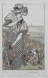 Pariser Almanach, 1897: Herbst von Auguste Louis Lepère