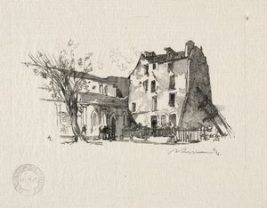 St. Julien le Pauvre: Das Pfarrhaus von Auguste Louis Lepère