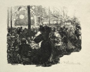 14. Juli, Rue de Belleville, 10 Uhr von Auguste Louis Lepère