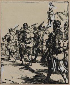 Grenzschlacht: Gruppe britischer Soldaten
