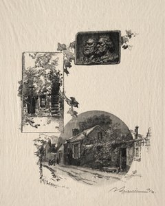 Eingang zum Atelier Rousseau und das Haus von Millet, 1887