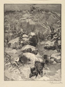 Fontainebleau-Wald: Cuvier-Châtillon-Fels (La Forêt de Fontainebleau: Roche Cuvier-Châtillon) von Auguste Louis Lepère