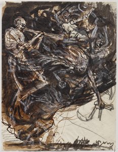 Der Tod und die Leidenschaften, die auf die Erde herabsteigen von Auguste Louis Lepère