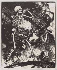 Der Tod und die Leidenschaften, die auf die Erde herabsteigen