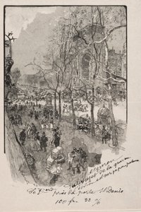 Les Boulevards, prèes de la Porte St. Denis von Auguste Louis Lepère