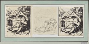 Die Frauen sammeln die Verwundeten von Auguste Louis Lepère