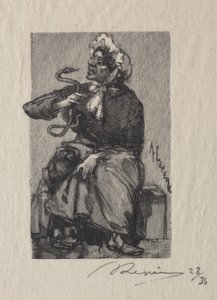 Schlangenverkäuferin von Auguste Louis Lepère