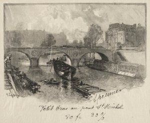 Petit bras au Pont St. Michel von Auguste Louis Lepère