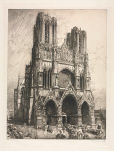 Kathedrale von Reims von Auguste Louis Lepère