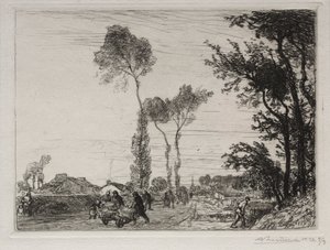 Retour du Marché de St. Jean-de-Mont von Auguste Louis Lepère