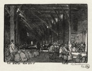 Rouen Illustré: Die Kornhalle von Auguste Louis Lepère