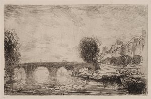 Sonnenuntergang an der Pont Marie von Auguste Louis Lepère