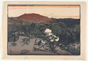 Der Wilderer, Dünen von Saint Jean de Mont, 1901 von Auguste Louis Lepère