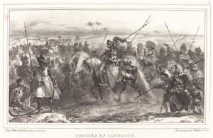 Kreuzfahrer im Feldzug von Auguste Raffet