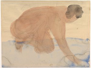 Nackte Figur auf Händen und Knien (Henker) von Auguste Rodin