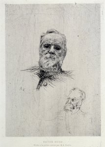Porträt von Victor Hugo (1802-1885), Illustration aus The Gazettes de beaux Arts von Auguste Rodin