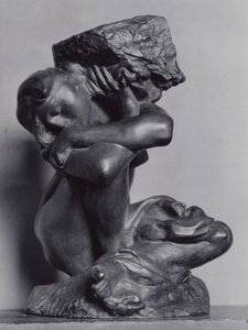 Die gefallene Karyatide, die ihren Stein trägt von Auguste Rodin