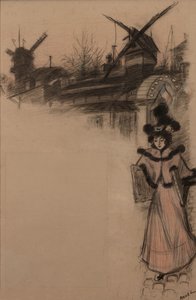 Moulin de la Galette Studie, 1896 von Auguste Roedel