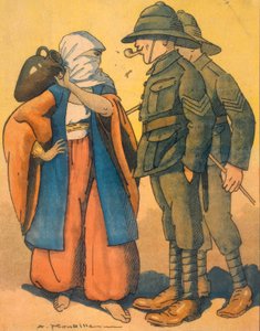 1. Weltkrieg / Naher Osten / Karikatur / La Baionnette von Auguste Roubille