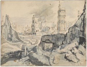 Brüssel nach dem Bombardement von 1695