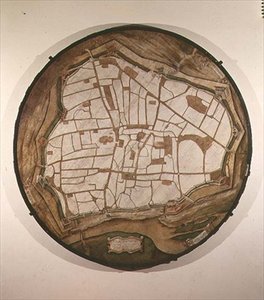 Kreisförmige Karte von Wien, 1547-49