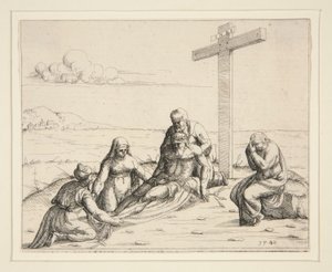 Joseph und Nikodemus mit dem Leichnam Christi von Augustin Hirschvogel