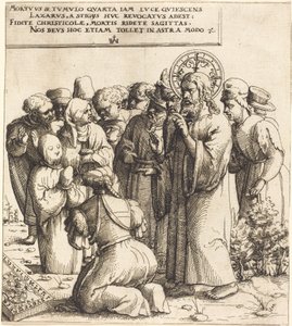 Die Auferweckung des Lazarus von Augustin Hirschvogel