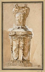 Entwurf für eine monumentale Vase von Augustin Pajou