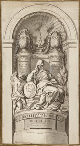 Studie für ein Grabdenkmal, 1750 von Augustin Pajou