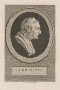 Porträt von J.J. Rousseau von Augustin de Saint-Aubin