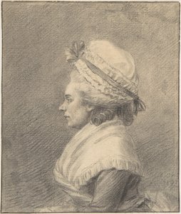 Profil einer Dame mit Haube von Augustin de Saint-Aubin