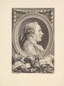 Porträt von Jean Monnet, 1765 von Augustin de Saint Aubin